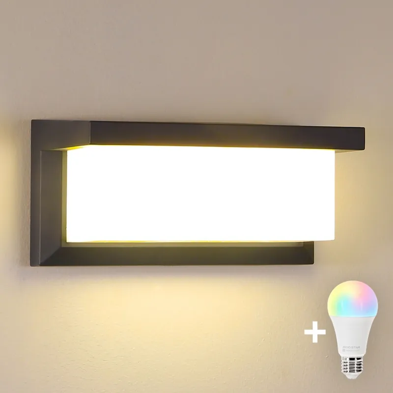 Brilagi - LED RGBW Stmívatelné venkovní nástěnné svítidlo BRICKY 1xE27/9W/230V 2700-6500K antracit IP54 Sleva