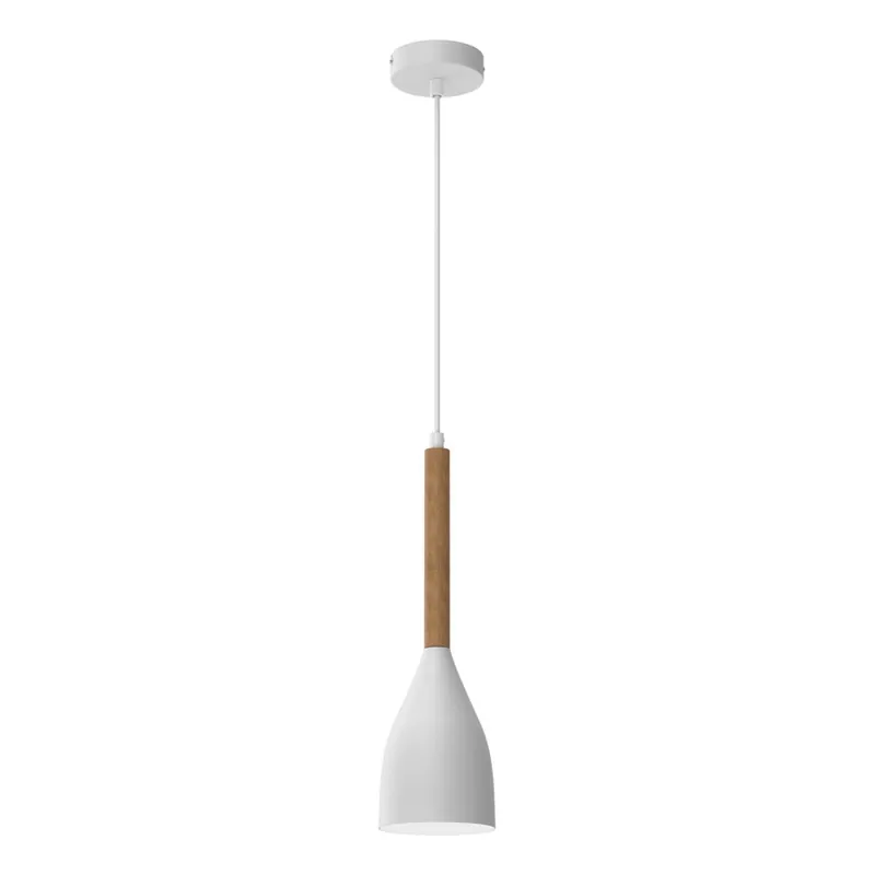 Lustr na lanku MUZA NEW 1xE27/60W/230V buk/bílá Akční Nabídka