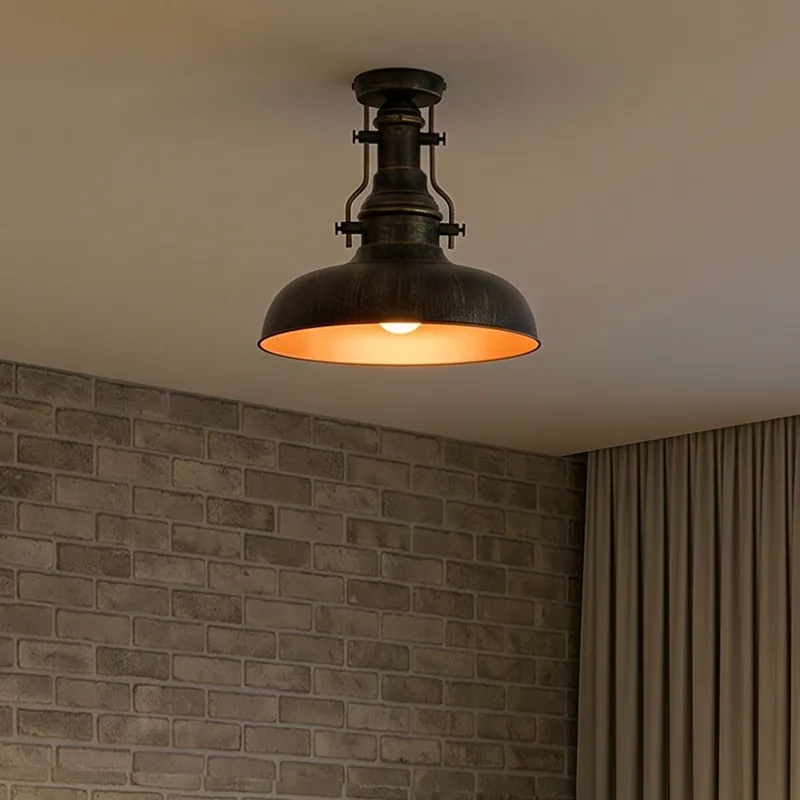 Vrácení Zdarma Brilagi - Stropní svítidlo PYRONIC 1xE27/40W/230V pr. 32 cm bronzová/patina