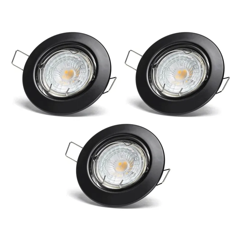 Jen Po Omezenou Doba Aigostar - SADA 3x LED Podhledové svítidlo 1xGU10/4,5W/230V 3000K černá