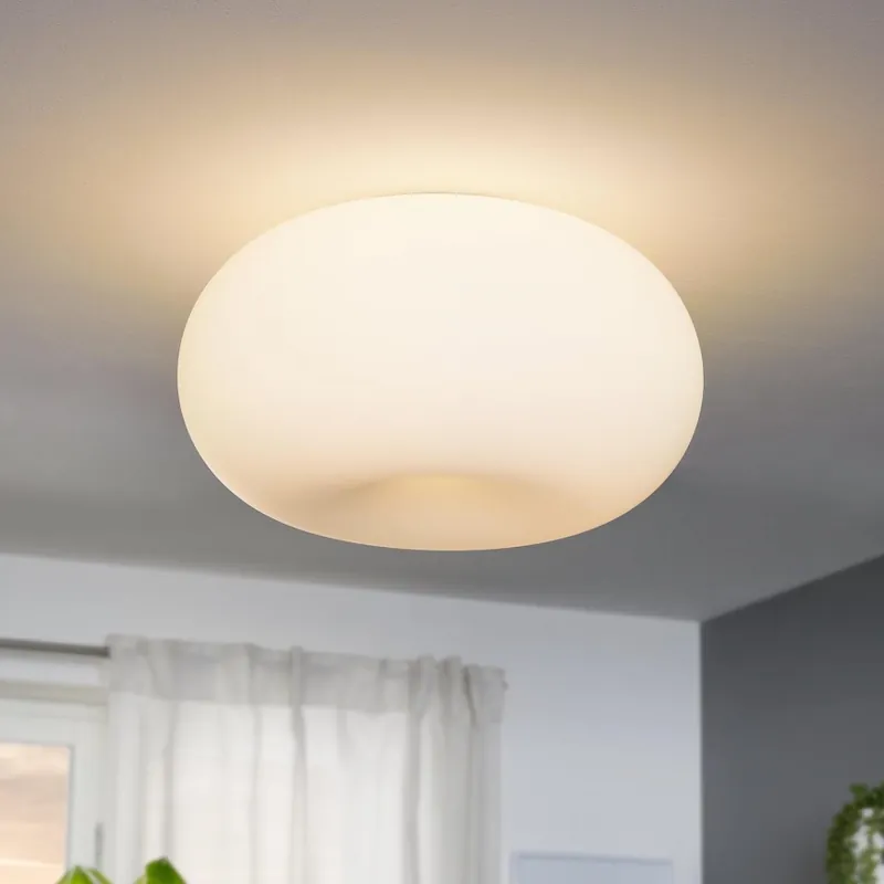 Rychlé Dodání EGLO - Stropní svítidlo OPTICA 2xE27/60W/230V opálové sklo pr. 35 cm