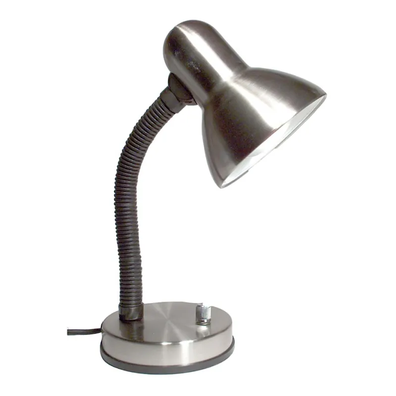 Aktuální Stmívatelná stolní lampa KADET–S 1xE27/40W/230V matný chrom