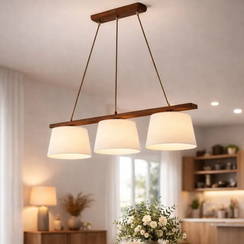 Jen Po Omezenou Doba Lustr na lanku AIDA 3xE27/60W/230V pr. 25 cm dub/ořech