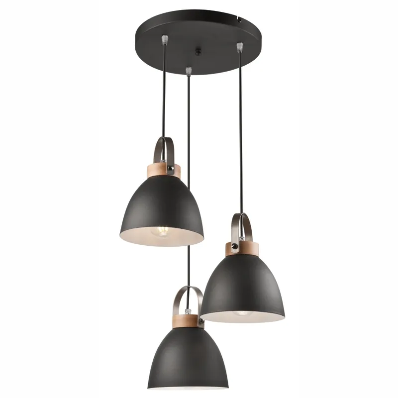 Lustr na lanku DANIELLE 3xE27/60W/230V buk Oblíbený