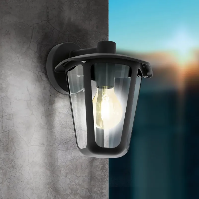Výprodej Eglo - Venkovní nástěnné svítidlo 1xE27/60W/230V černá IP44