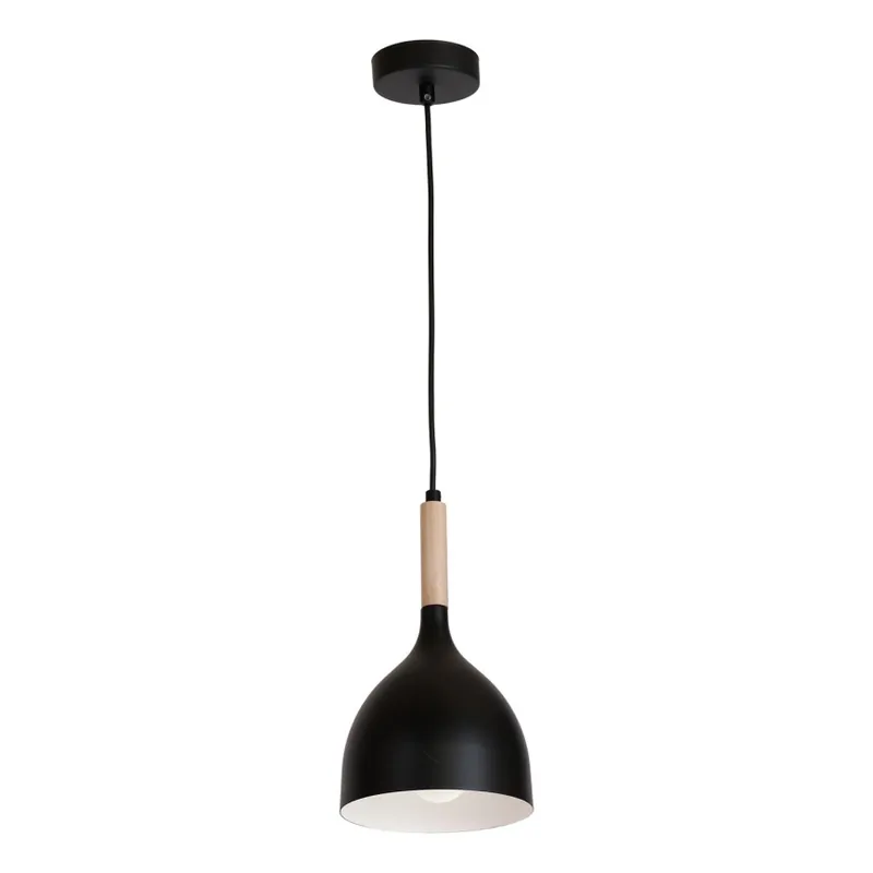 Nízká Cena Lustr na lanku NOAK WOOD 1xE27/15W/230V černá/buk