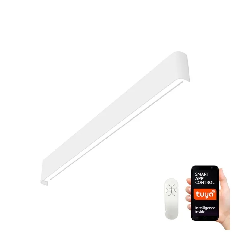 Immax NEO 07137-W - LED SMART Stmívatelné nástěnné svítidlo LINEA bílá LED/40W/230V + dálkové ovládání 76 cm Tuya ZigBee Nová Kolekce