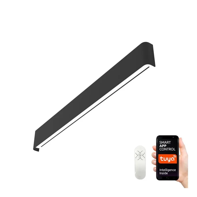 Immax NEO 07137-B - LED SMART Stmívatelné nástěnné svítidlo LINEA černá LED/40W/230V + dálkové ovládání 76 cm Tuya ZigBee Hit Sezóny