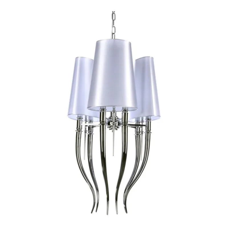 Sezónní Sleva Azzardo AZ0028 - Lustr na řetězu DIABLO 6xE14/11W/230V bílá