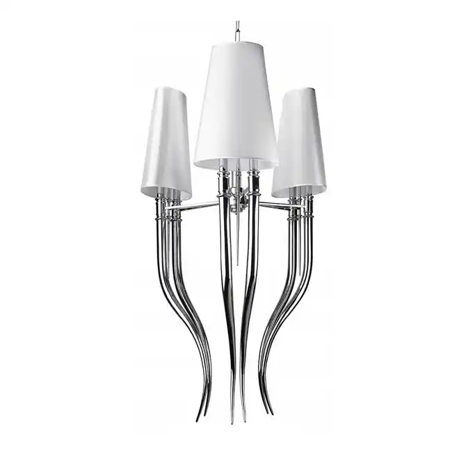 Azzardo AZ1232 - Lustr na řetězu DIABLO 6xE14/11W/230V bílá Cenově Výhodný