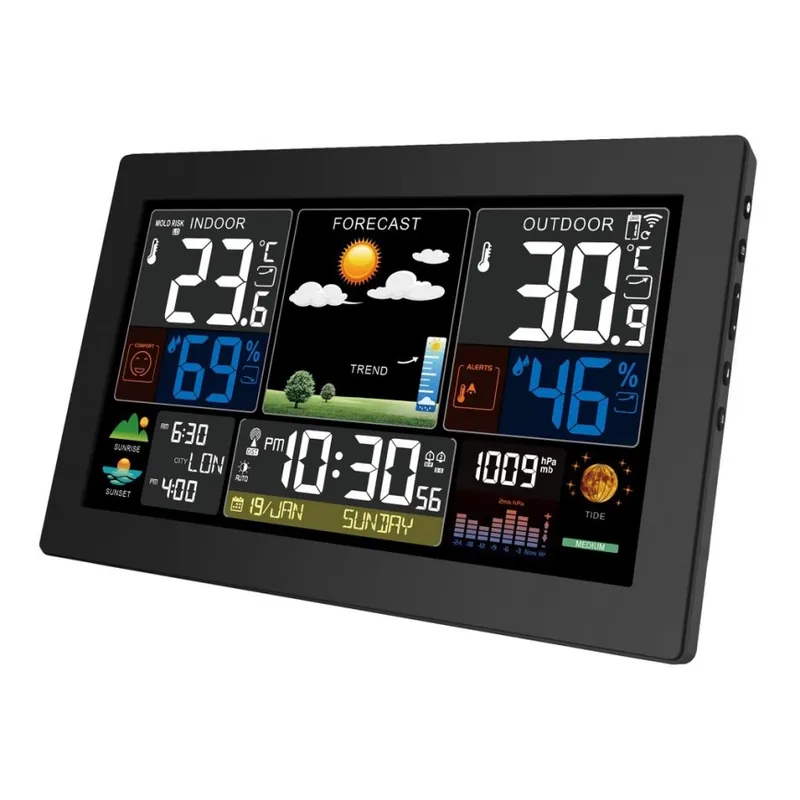 Meteostanice s barevným LCD displejem 230V/2xAA + 2xAA Nová Kolekce