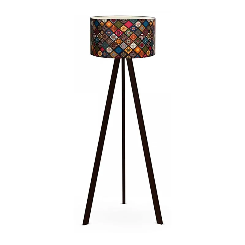 Zlevněný Stojací lampa AYD 1xE27/60W/230V pestrobarevná/hnědá