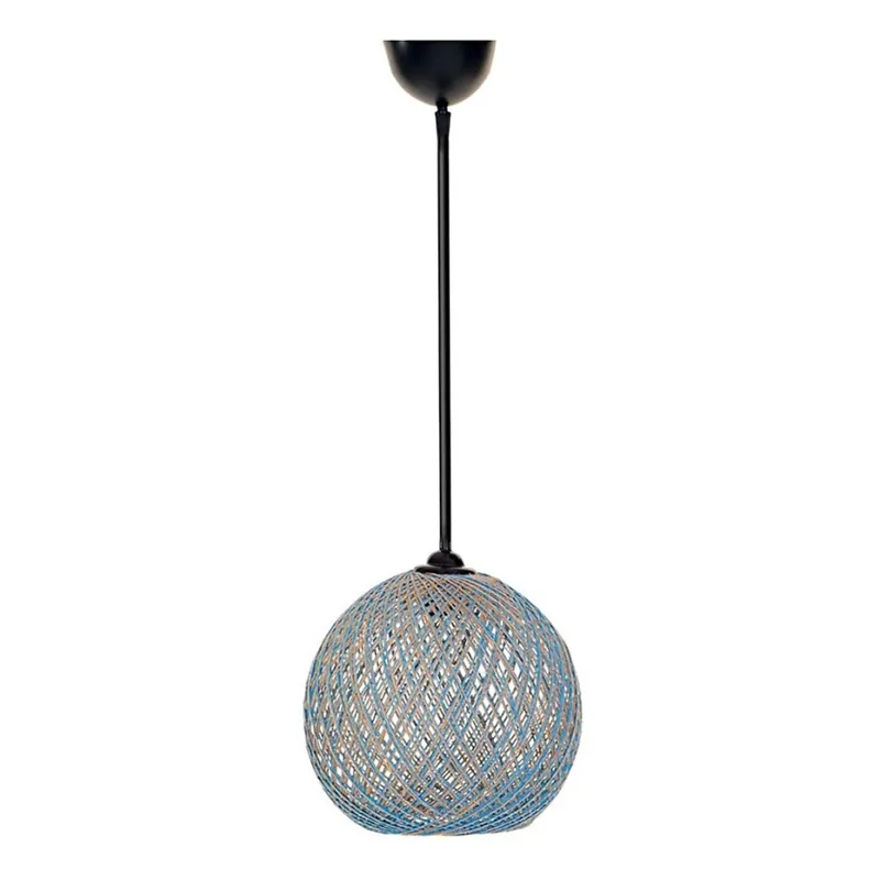 Hit Sezóny Lustr na lanku JUTE 1xE27/60W/230V modrá