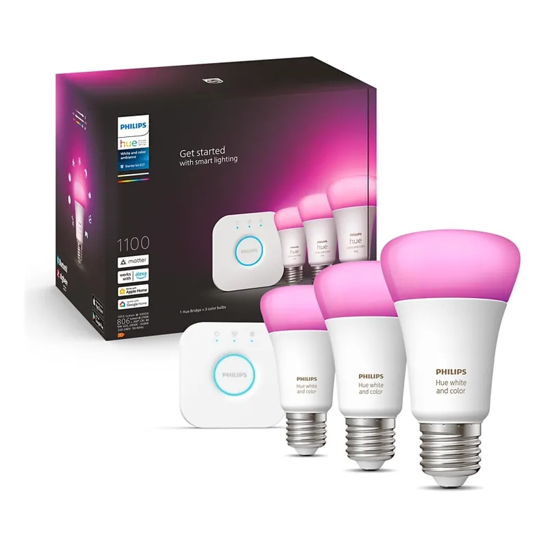 Základní sada Philips Hue WHITE AND COLOR AMBIANCE 3xE27/9W/230V 2000-6500K + Hue bridge Super Cena