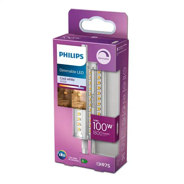 LED Stmívatelná žárovka Philips R7s/14W/230V 4000K 118 mm Výhodná Nabídka