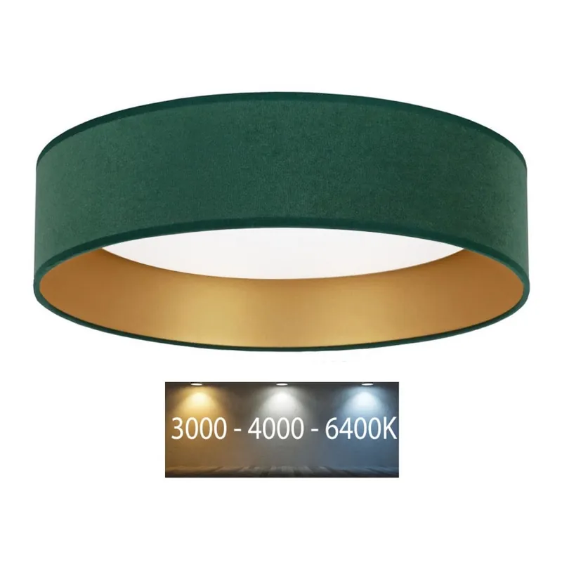 Brilagi - LED Stropní svítidlo VELVET LED/24W/230V pr. 40 cm 3000/4000/6400K zelená/zlatá Jen Po Omezenou Doba
