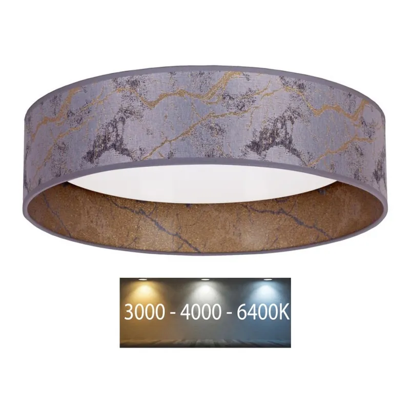 Brilagi - LED Stropní svítidlo VELVET LED/24W/230V pr. 40 cm 3000/4000/6400K šedá/zlatá Autentický