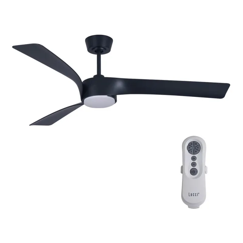 Lucci air 213358 - LED Stmívatelný stropní ventilátor LINE 1xGX53/12W/230V černá pr. 132 cm + dálkové ovládání Ihned K Objednání