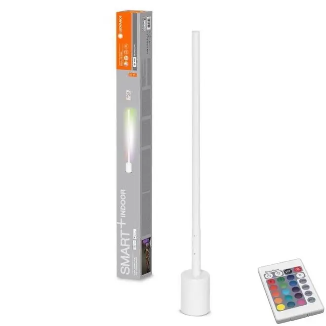 Značkový Ledvance - LED RGBW Stmívatelná stojací lampa SMART+ FLOOR LED/8W/230V 2700-6500 Wi-Fi bílá + dálkové ovládání
