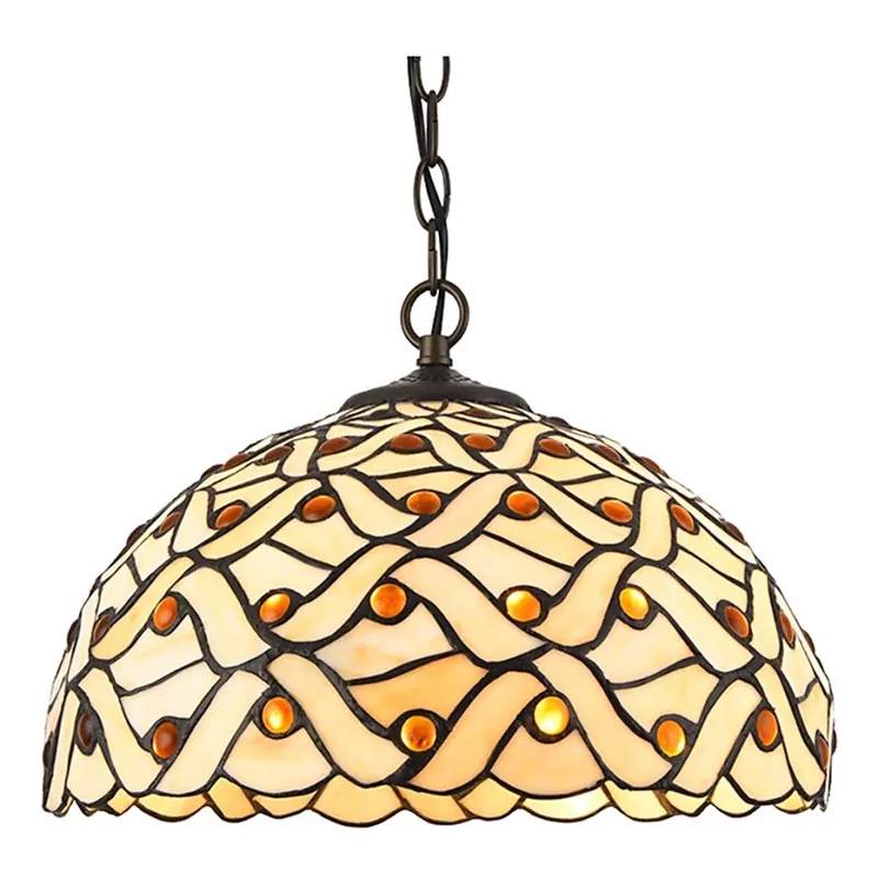 Akční Cena Prezent 223 - Lustr na řetězu TIFFANY 2xE27/60W/230V