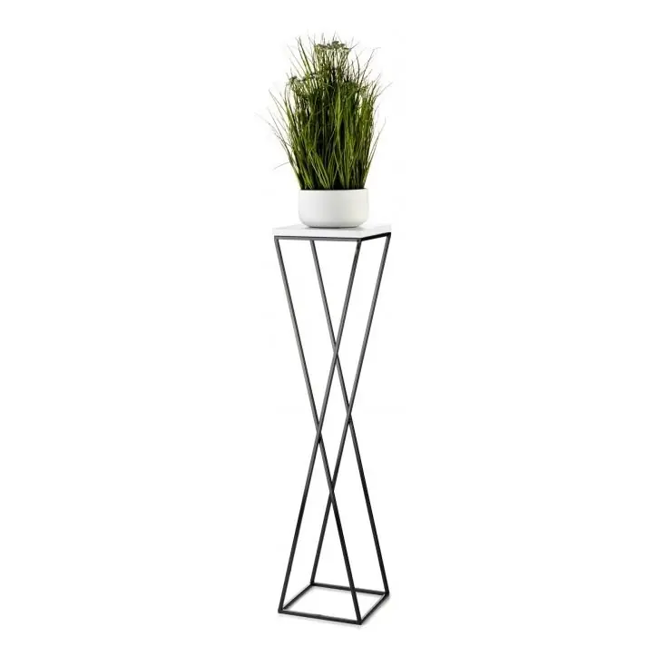 Stojan na květiny LOFT 100x24 cm černá/bílá Nejlepší Cena