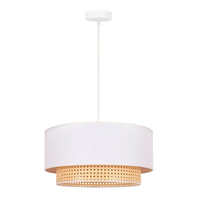 Omezená Nabídka Duolla - Lustr na lanku BOHO 1xE27/15W/230V pr. 45 cm krémová/ratan
