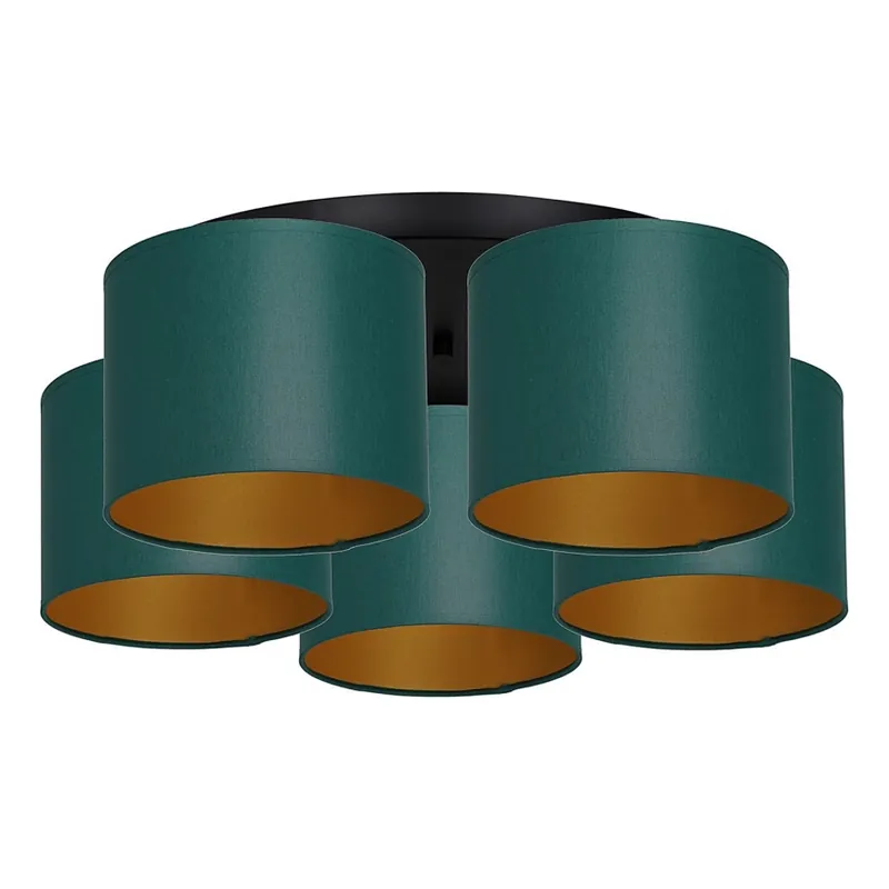 Must-Have Lustr přisazený ARDEN 5xE27/60W/230V zelená/zlatá