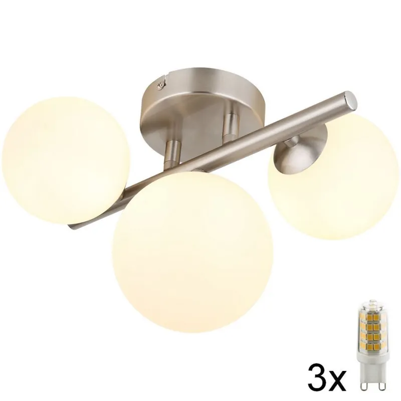 Cenově Výhodný Globo - LED Přisazený lustr RIHA 3xG9/3,5W/230V matný chrom