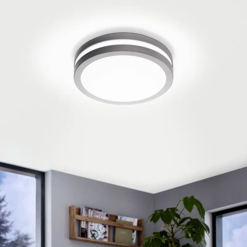 Expresní Doručení Eglo 33572 - LED Stmívatelné koupelnové stropní svítidlo LOCANA-C LED/14W/230V IP44 stříbrná