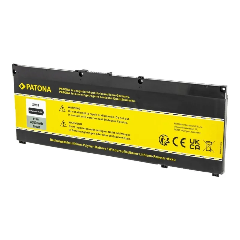 Omezená Nabídka PATONA - Aku HP Pavilion Gaming 15 4380mAh Li-Pol 11,55V SR03XL