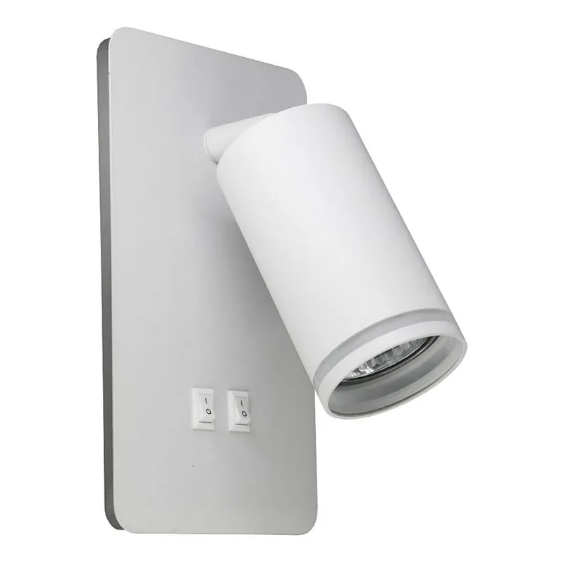 Horká Nabídka LED Nástěnné bodové svítidlo PARIS 1xGU10/10W/230V + LED/6W/230V bílá
