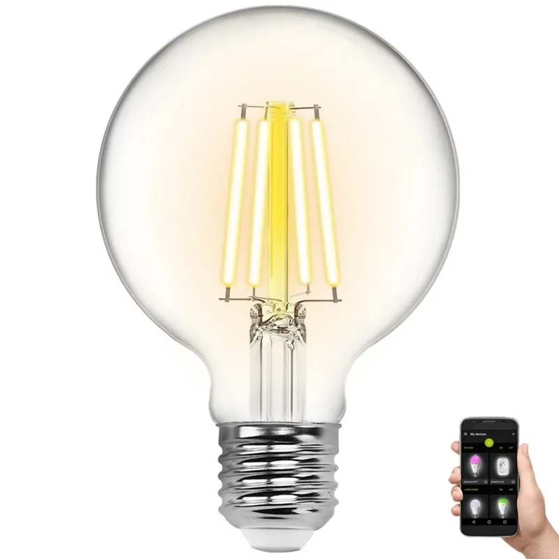 LED Stmívatelná žárovka FILAMENT G80 E27/6W/230V 2700-6500K Wi-Fi - Aigostar Finální Výprodej
