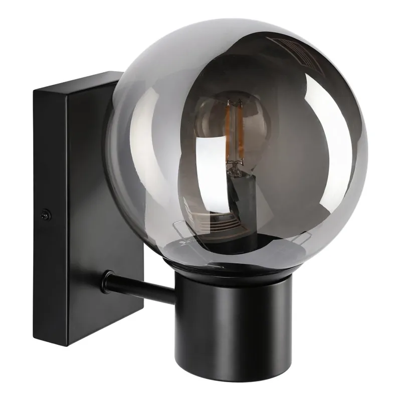 Akční Cena Nástěnná lampa SFERIO 1xE14/5W/230V černá/kouřová černá