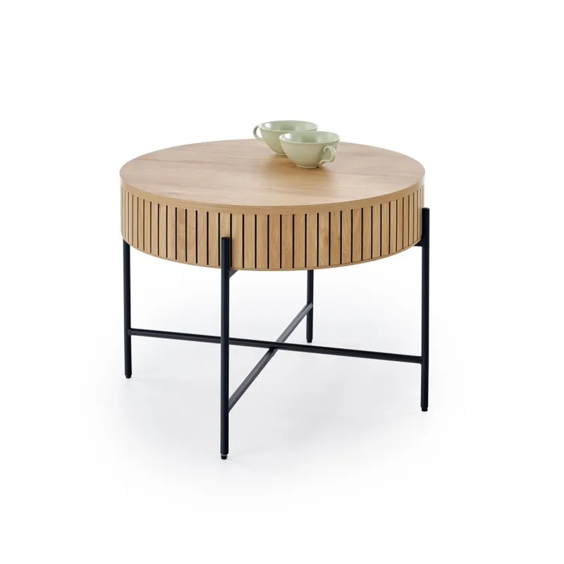 Konferenční stolek DANTE pr. 67 cm hnědá/černá Nová Kolekce