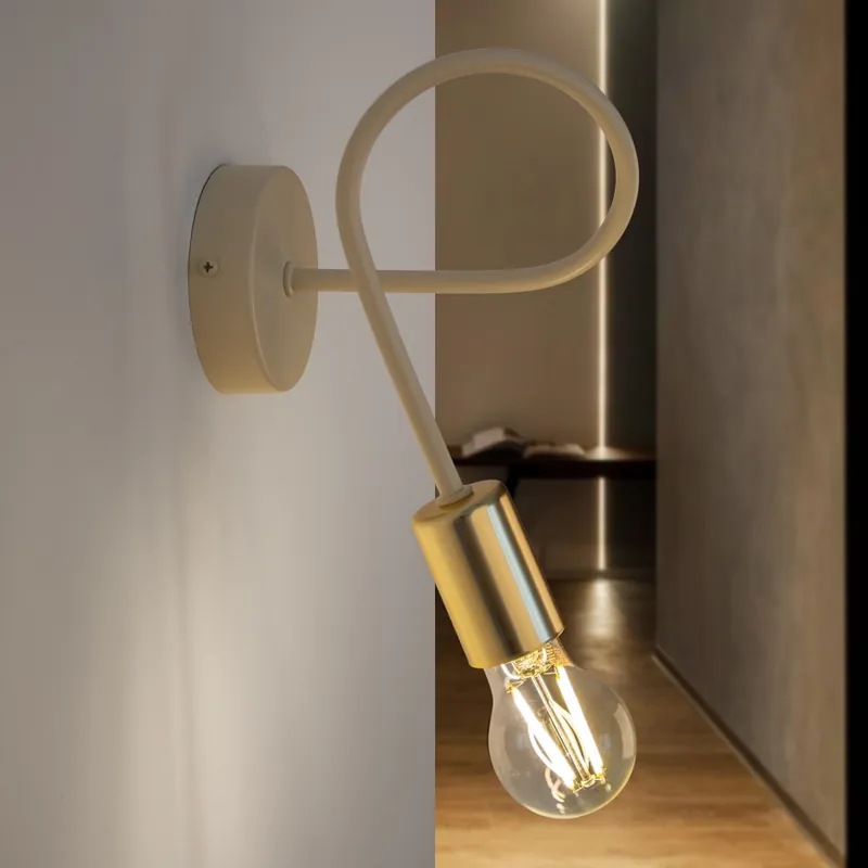 Rychlé Dodání Nástěnná lampička OXFORD 1xE27/15W/230V mosaz/bílá