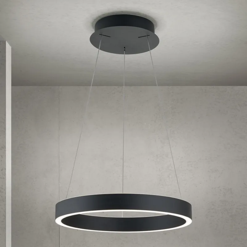 Jen Po Omezenou Doba LED Stmívatelný lustr na lanku KOLK LED/40W/230V 2700/3000/4000K pr. 40 cm černá