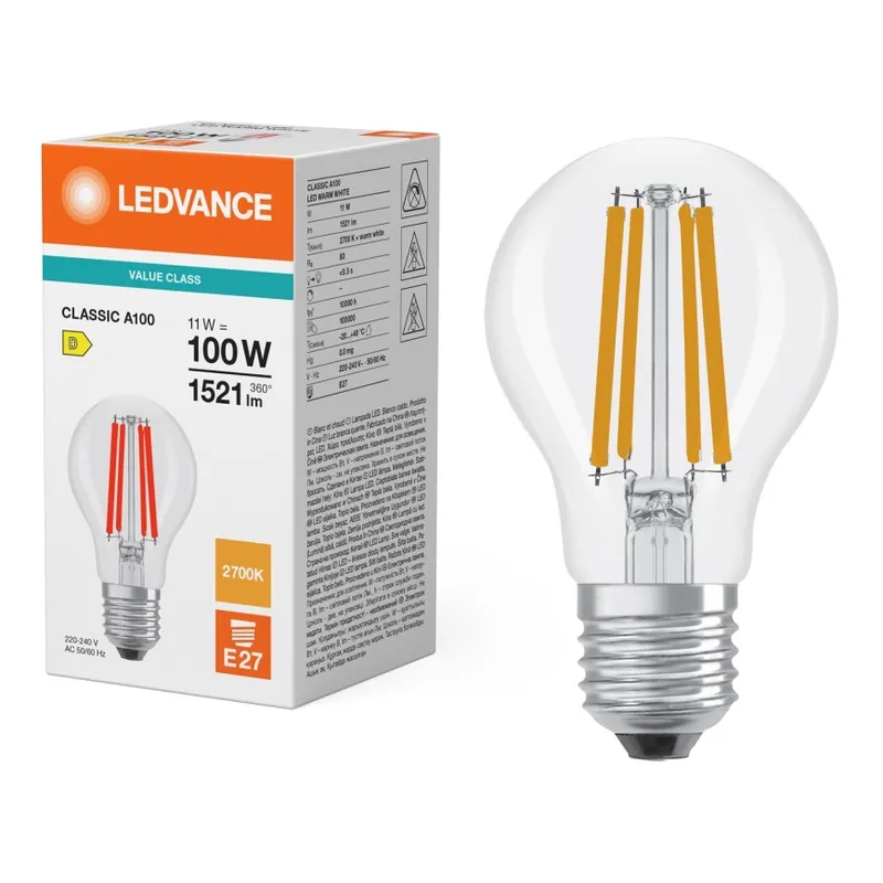 Nízká Cena LED Žárovka CLASSIC FILAMENT A60 E27/11W/230V 2700K - Ledvance