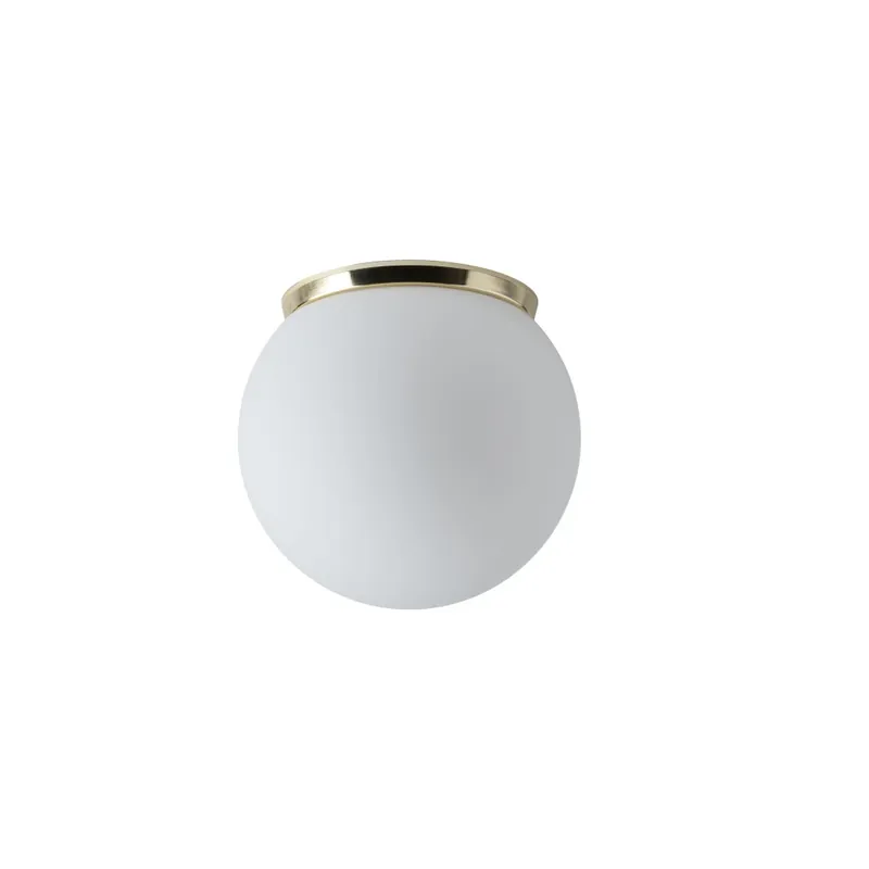 Osmont Styx 1, kulaté svítidlo z triplexového skla s mosaznou základnou, 9W LED 3000K, prům. 20cm, IP65 Autentický