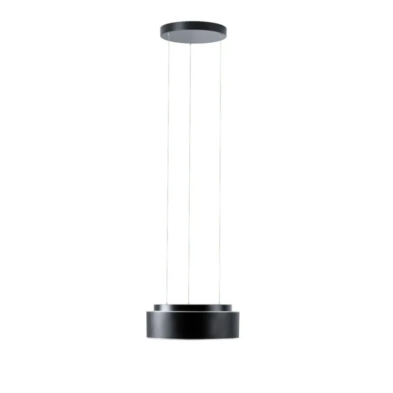 Osmont Eris LEC2, černé závěsné svítidlo z triplexového skla, 14W LED 3000K, prům. 34cm Časově Omezené