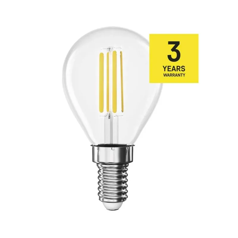 LED žárovka filament E14 7W, 1055lm, náhrada za 75W, teplá bílá 2700K Nejprodávanější