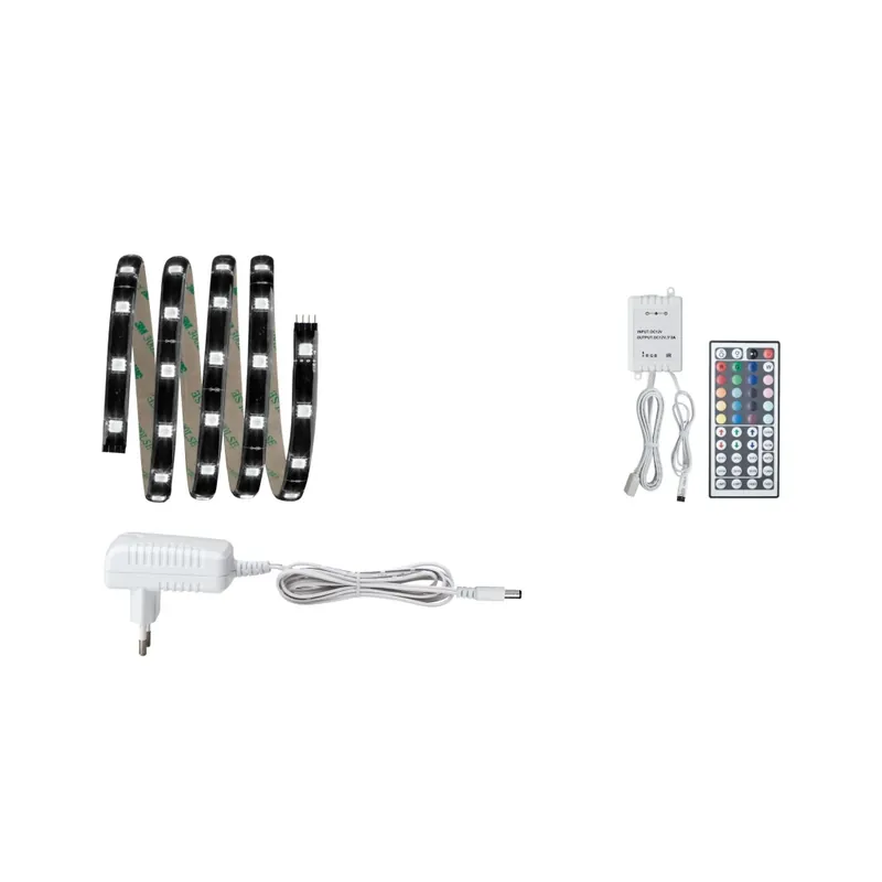 Paulmann YourLED Basic Set, rozšířitelný set 150cm LED pásky včetně dálkového ovladače, napaječe a kabeláže, 14,4W, RGB Odeslání Ihned