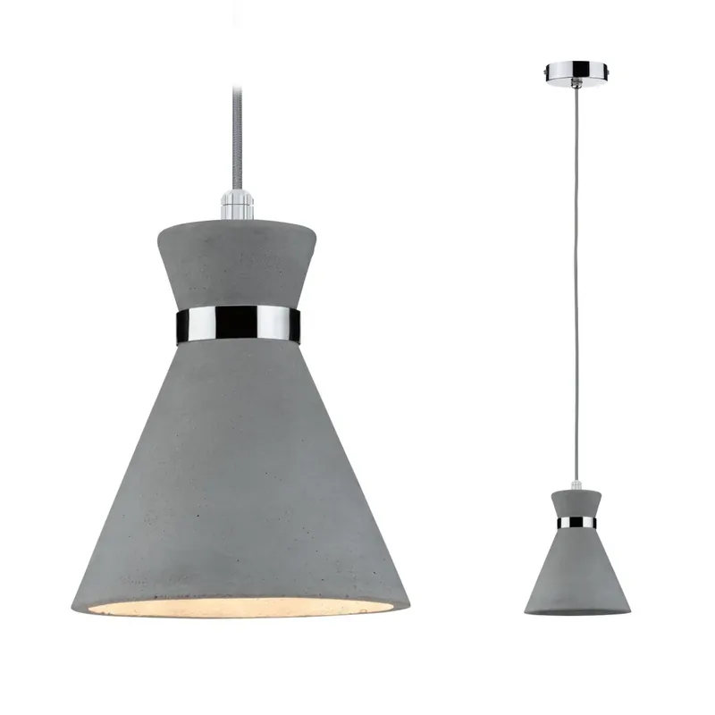 Vysoce Kvalitní Paulmann Verve, závěsné svítidlo z betonu s IP44, 1x20W E27, prům. 20cm