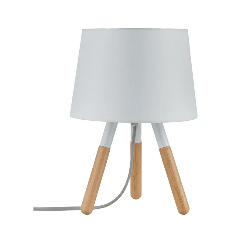 Paulmann Neordic Berit, stolní lampička ze dřeva a látky, 20W LED E27, výška 31cm Nejlepší Volba