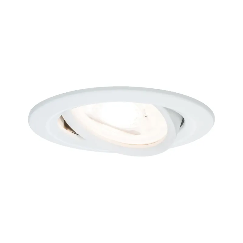 Paulmann LED Nova round, kulatá bodovka v bílé úpravě, 1x6,5W LED 2700K GU10, 3 krokové stmívání, prům.8,4cm Víkendová Akce