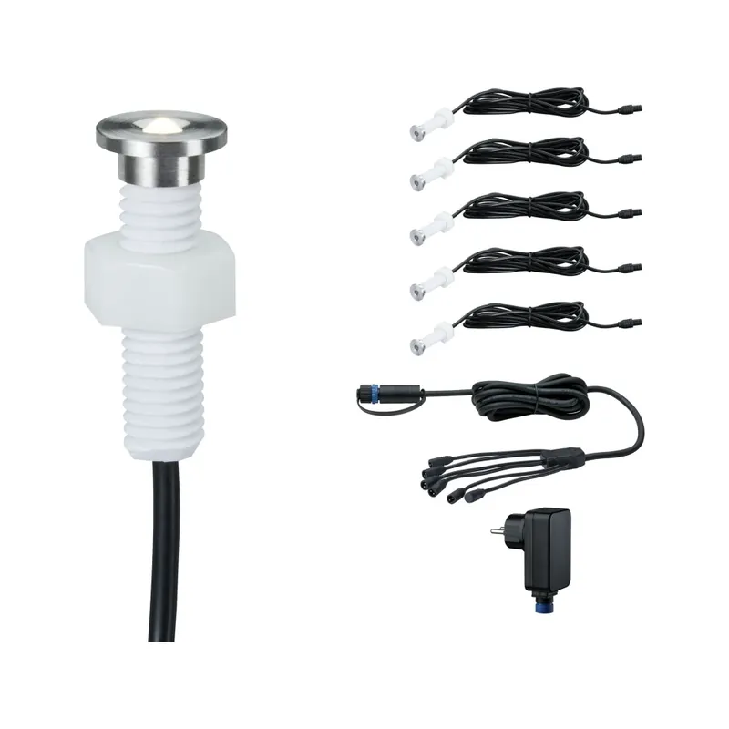 Objednat Nyní Paulmann Plug&Shine Micro Pen, základní set šroubovacích svítidel do terasy 5x0,22W LED 3000K stmívatelné, IP67