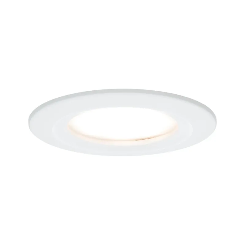 Akční Nabídka Paulmann Premium LED Slim Coin Satin, zápustná bodovka 1x6,8W LED 2700K stmívatelná, matná bílá, prům. 7,8cm, IP44