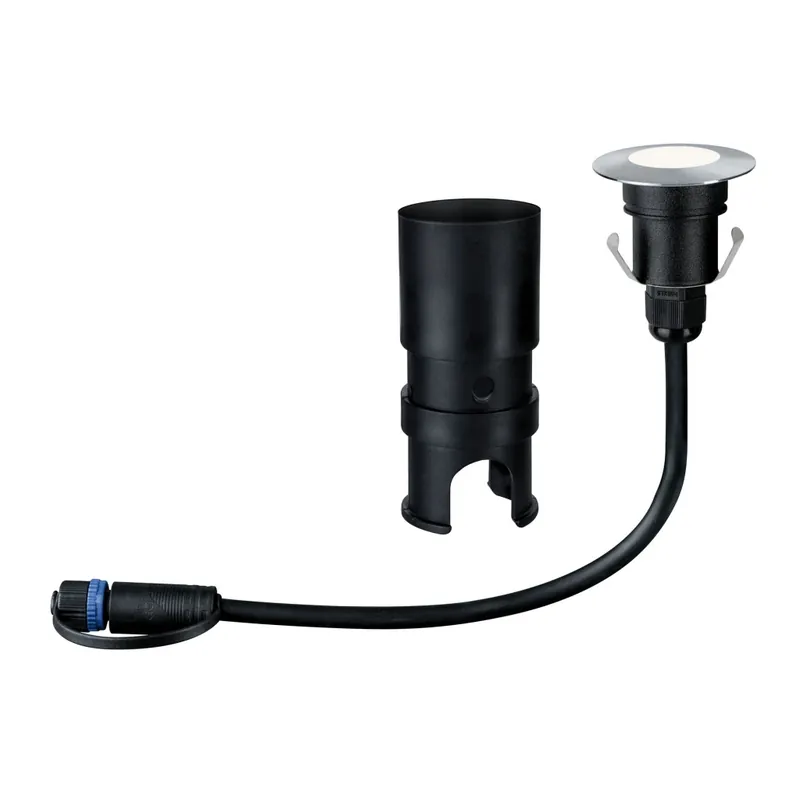Výprodej Paulmann Plug&Shine Mini, zápustné svítidlo do exteriéru 1x2,5W LED 4000K stmívatelné, stříbrná, IP65