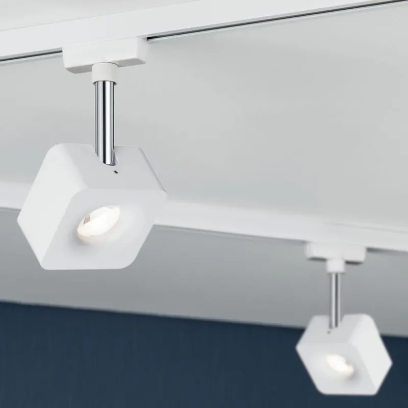Paulmann Cube, spot pro Urail system, 1x8W LED 2700K stmívatelné, matná bílá Top Prodej