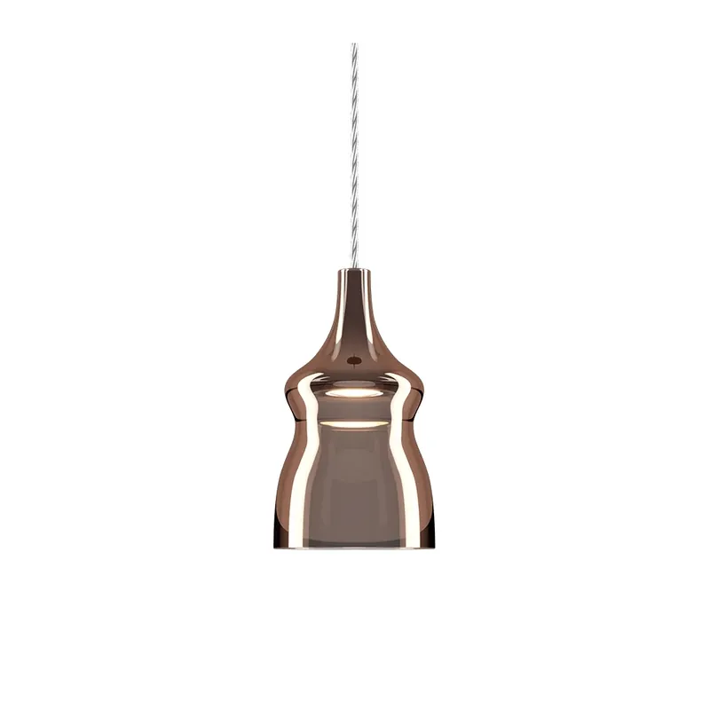 Bezpečná Platba Lodes Nostalgia small glossy bronze, závěs z bronzového skla, 11W LED 2700K, prům. 12,5cm