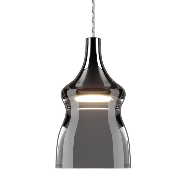 Lodes Nostalgia small glossy smoke, závěs z kouřového skla, 11W LED 2700K, prům. 12,5cm Vysoce Kvalitní